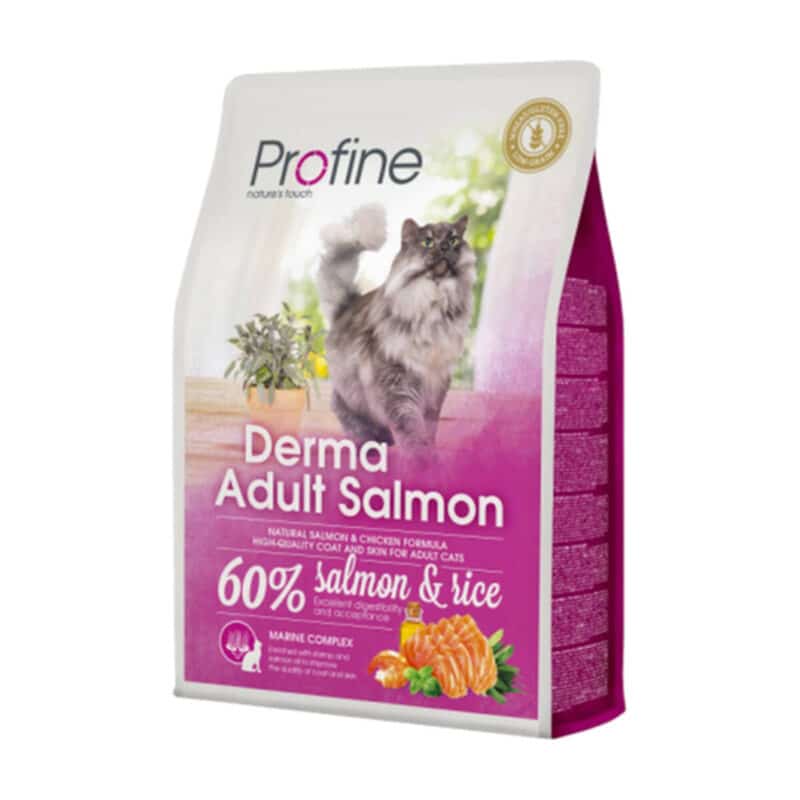 Saco de pienso Profine Cat Derma Adult Salmon para el cuidado de la piel