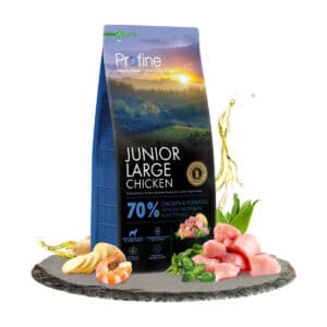 Pienso Profine Junior Large Chicken con sus ingredientes naturales frescos