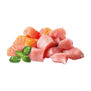 Ingredientes naturales de la lata Profine Salmón y Pollo: salmón y pollo frescos