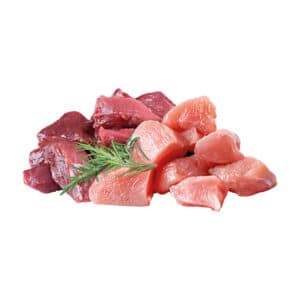 Ingredientes naturales de la lata Profine Venado y Pollo: carne de venado y pollo