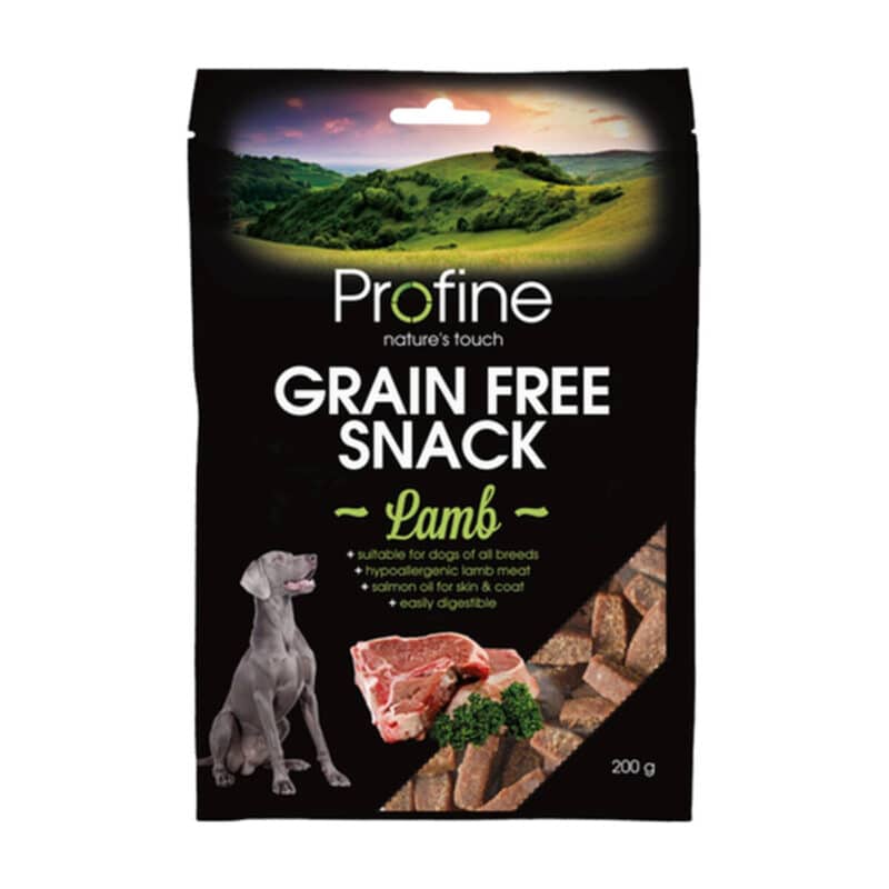 Snack Profine Grain Free de Cordero con trozos sueltos del snack
