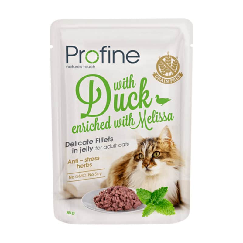 Pouch Profine para gatos de Pato en gelatina del multipack Jelly