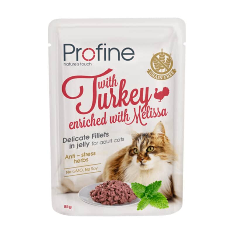 Pouch Profine para gatos de Pavo en gelatina del multipack Jelly