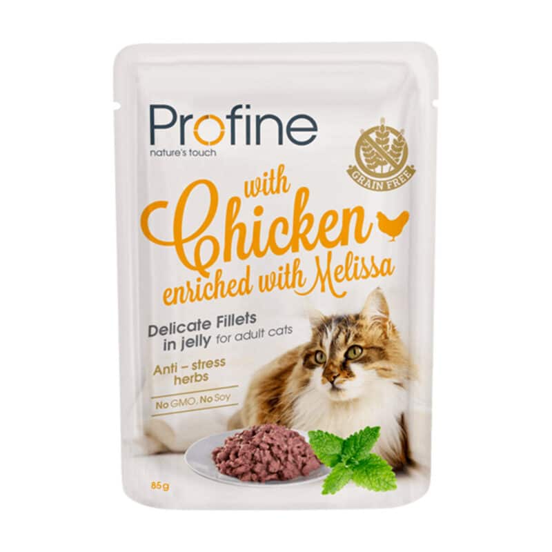 Pouch Profine para gatos de Pollo en gelatina del multipack Jelly