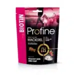 Bolsa de Profine Snack Biotin de caballa con frambuesa para perros, 120 g